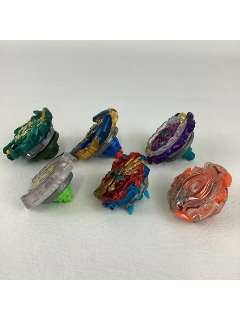 Beyblade Burst Bundle 6 Spinning Top Toys Launchers Ripcords Complete Lot Hasbro